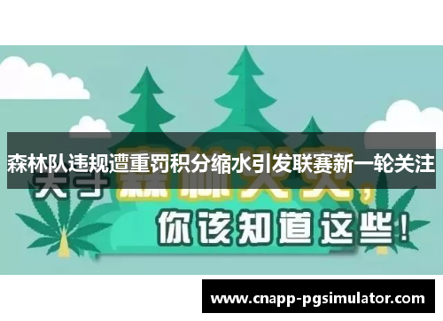 森林队违规遭重罚积分缩水引发联赛新一轮关注 森林队违规遭重罚积分缩水引发联赛新一轮关注